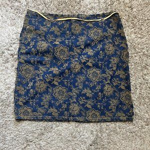 floral denin skirt